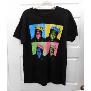 The Notorious BIG T-Shirt Men's Large Short Sleeve Music Graphic Crew Neck Black